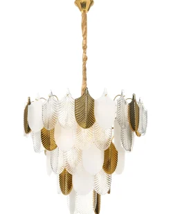 Lampadario AGUIRRE Vetro Ottone