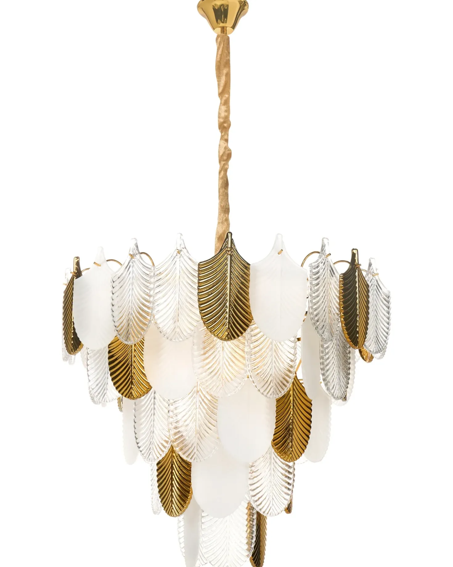 Lampadario AGUIRRE Vetro Ottone