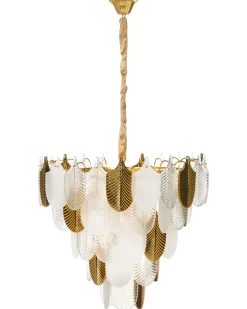 Lampadario AGUIRRE Vetro Ottone