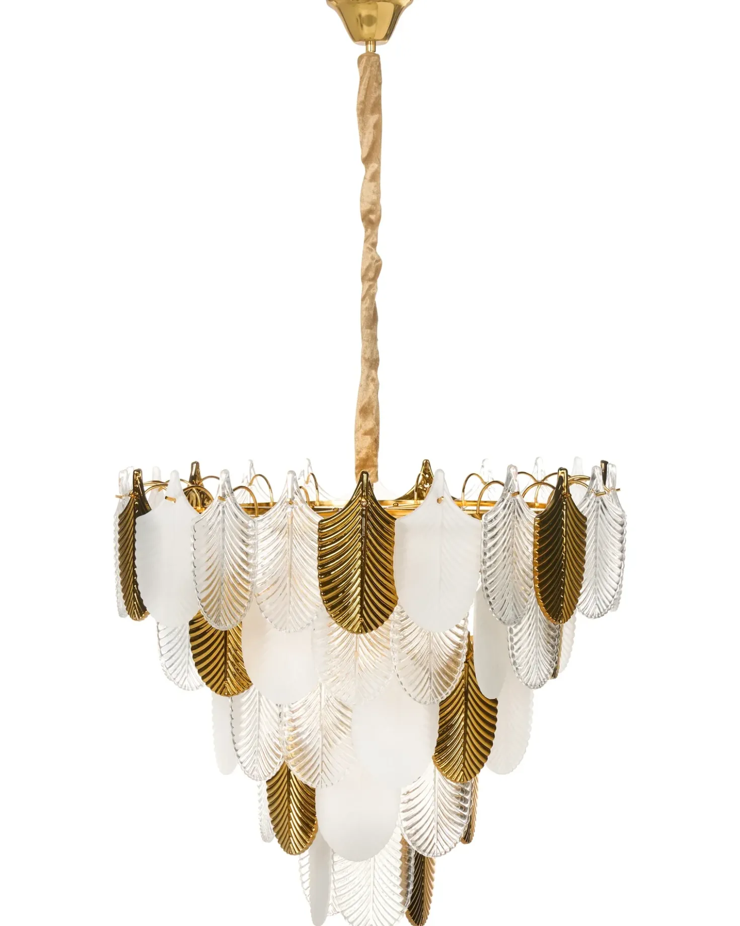Lampadario AGUIRRE Vetro Ottone