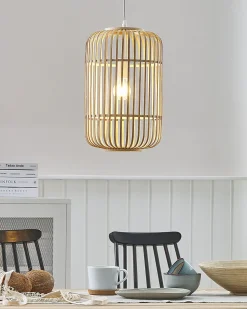 Lampadario AISNE Bambù Marrone chiaro
