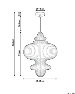Lampadario AMALSAN Carta Beige