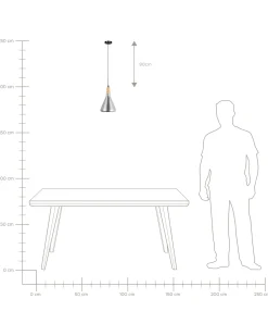 Lampadario ARDA Metallo Argento