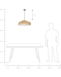 Lampadario ARENAL Vimini Naturale