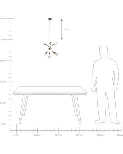 Lampadario AROYO Vetro Bianco