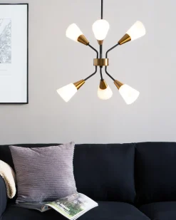 Lampadario AROYO Vetro Bianco