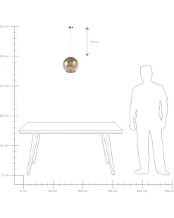 Lampadario ASARO Vetro Oro