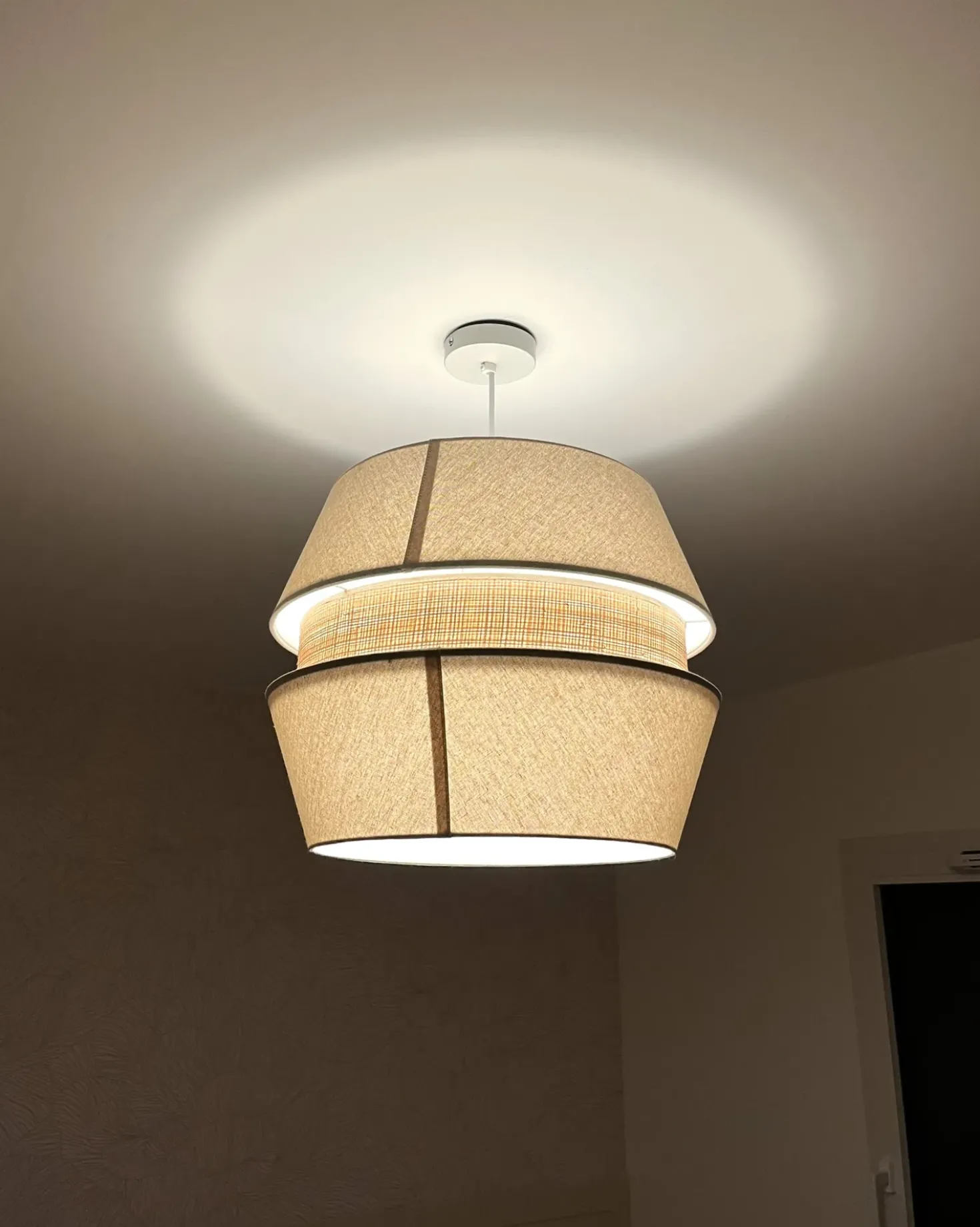 Lampadario ATOYAC Lino sintetico Beige