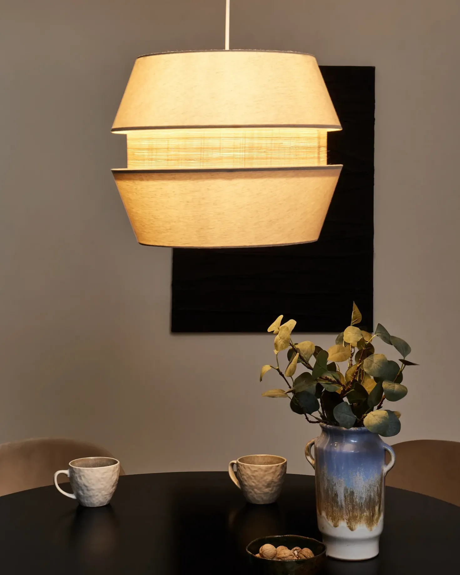 Lampadario ATOYAC Lino sintetico Beige