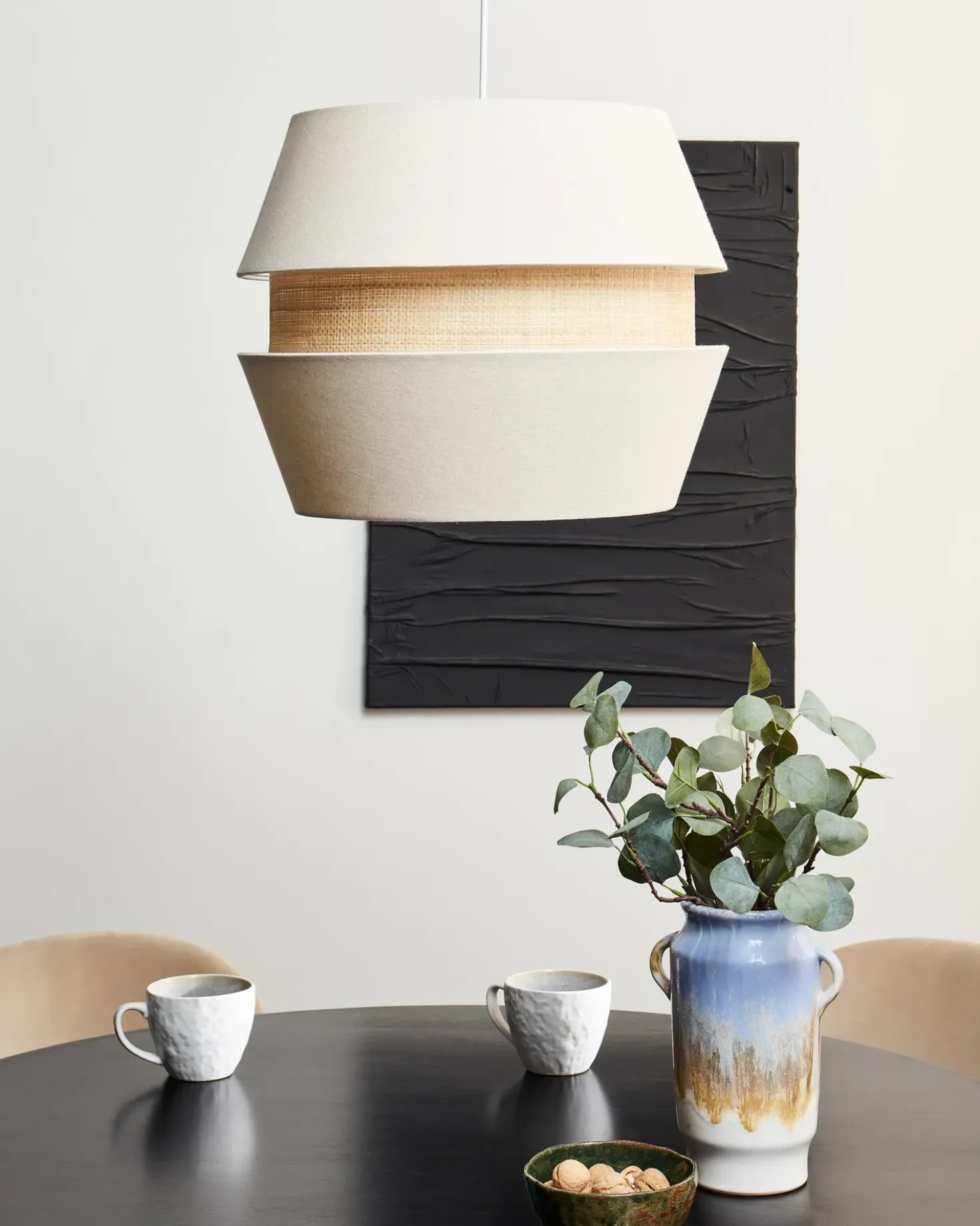 Lampadario ATOYAC Lino sintetico Beige