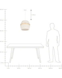 Lampadario ATOYAC Lino sintetico Beige