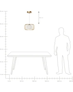 Lampadario BAIROA Metallo Oro