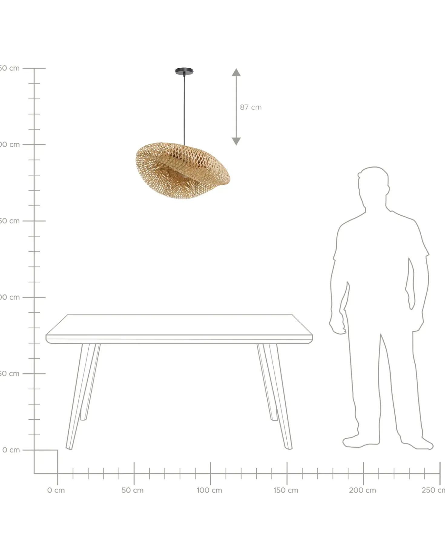 Lampadario BALHA Bambù Naturale