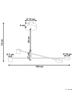 Lampadario BANDON Metallo Oro
