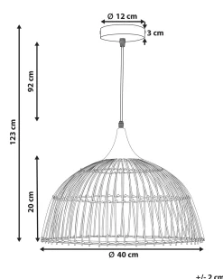 Lampadario BARARIS Rattan Naturale