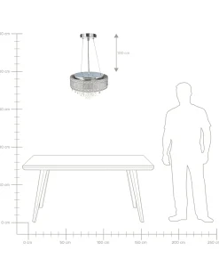Lampadario BARBEIRA Cristallo Argento