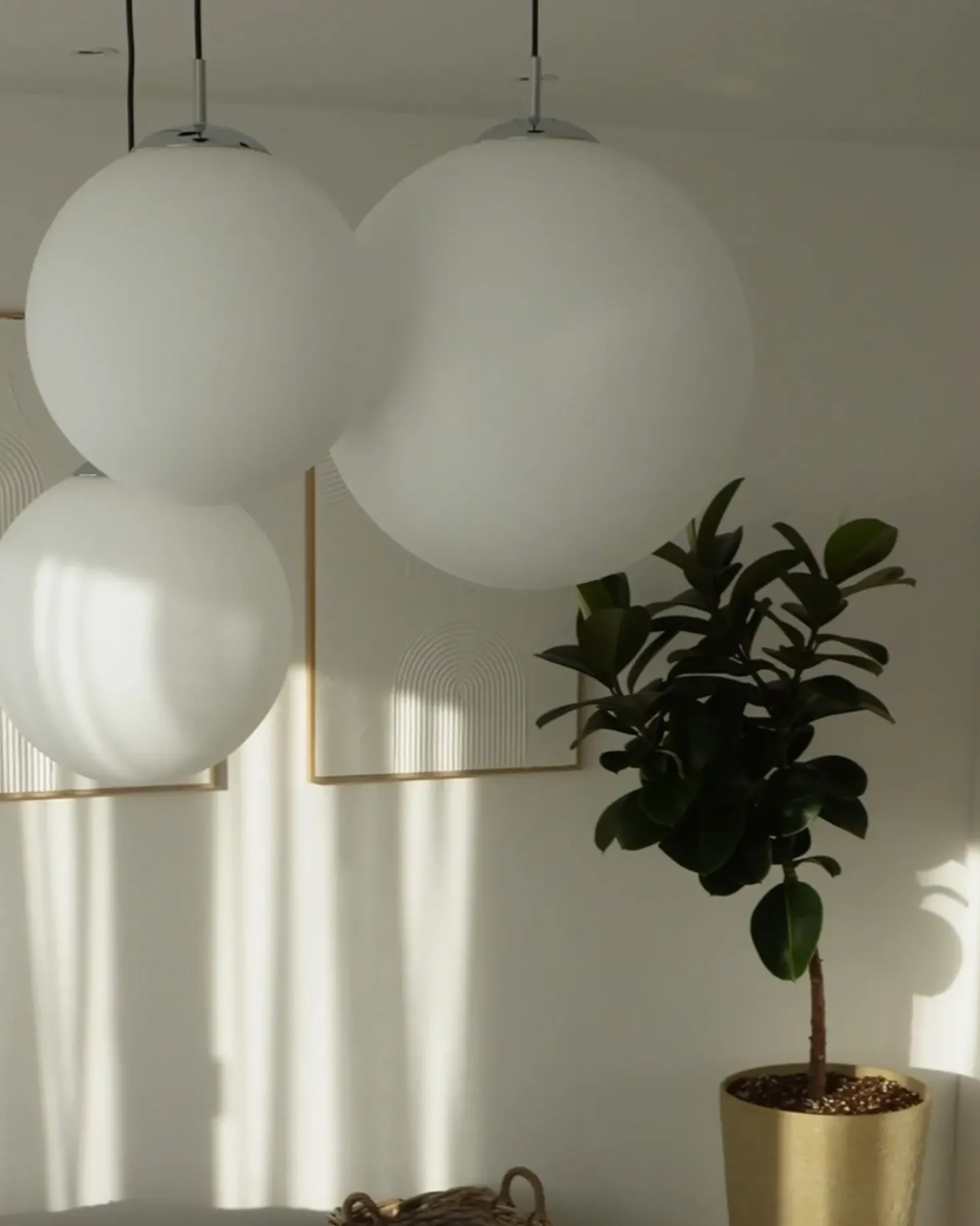 Lampadario BARROW Vetro Bianco
