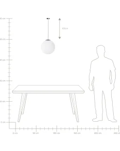 Lampadario BARROW Vetro Bianco