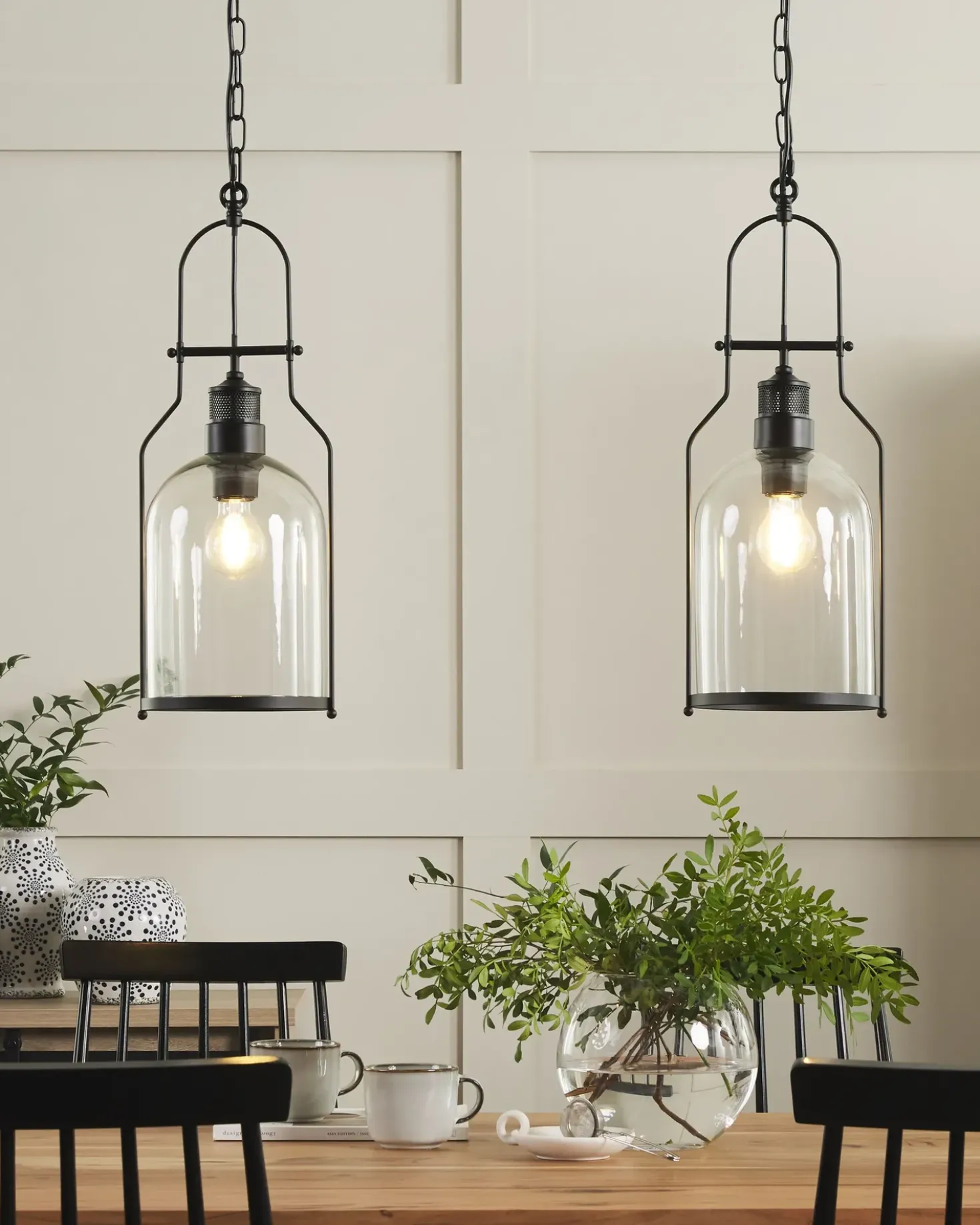 Lampadario BASHILO Metallo Nero