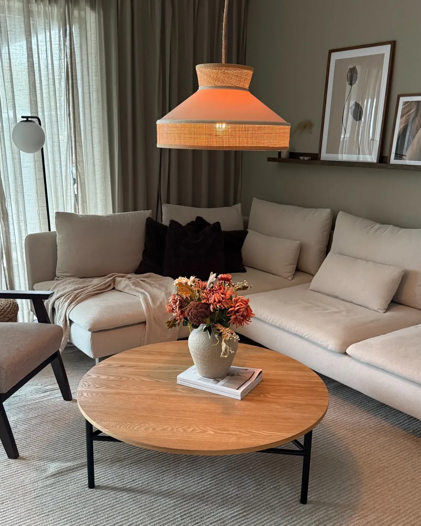 Lampadario BATALI Rattan Beige