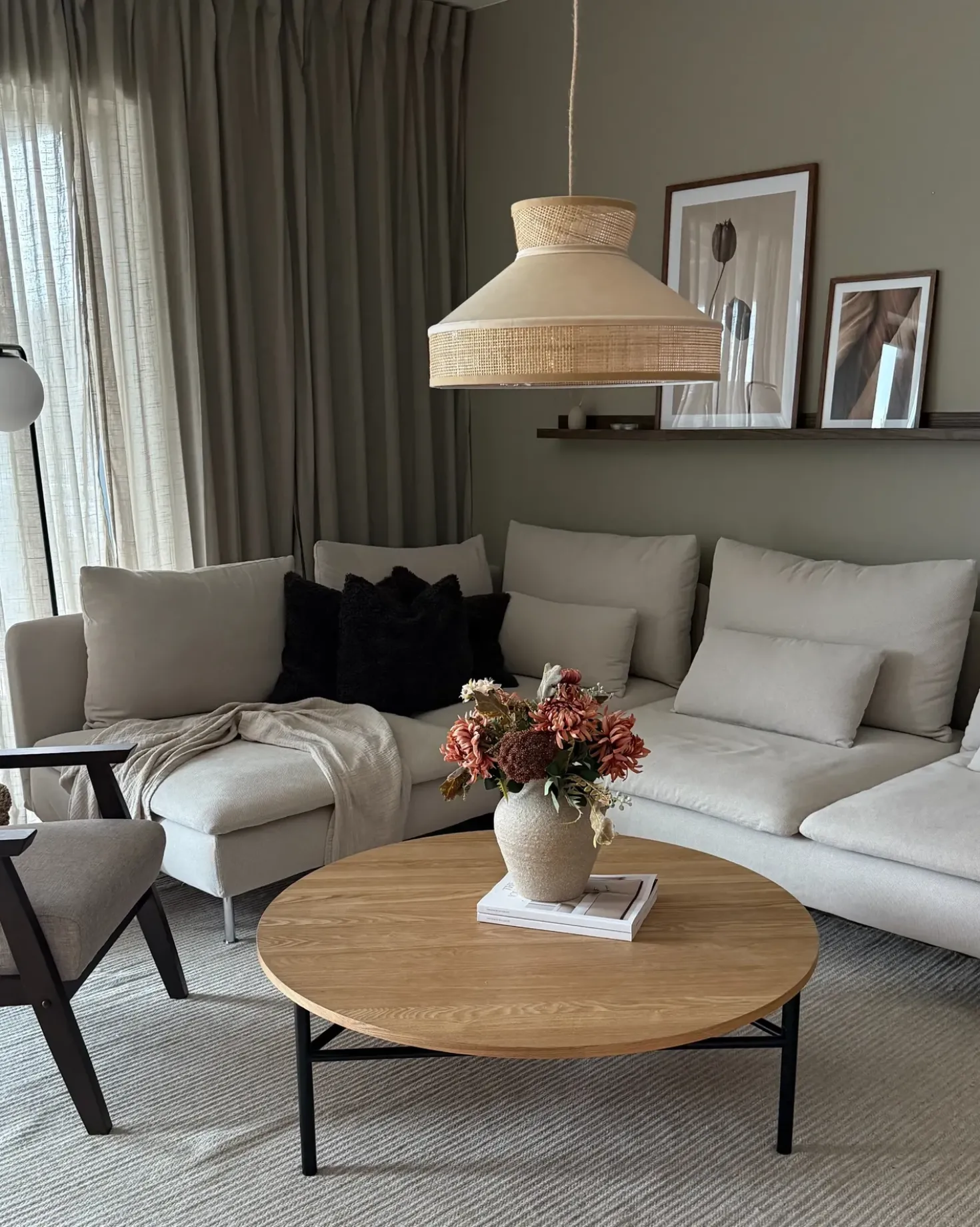 Lampadario BATALI Rattan Beige
