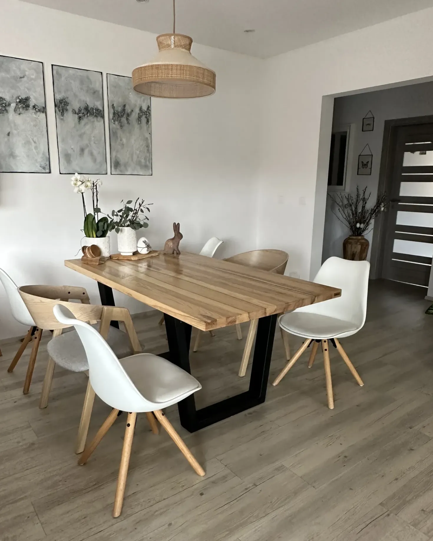 Lampadario BATALI Rattan Beige