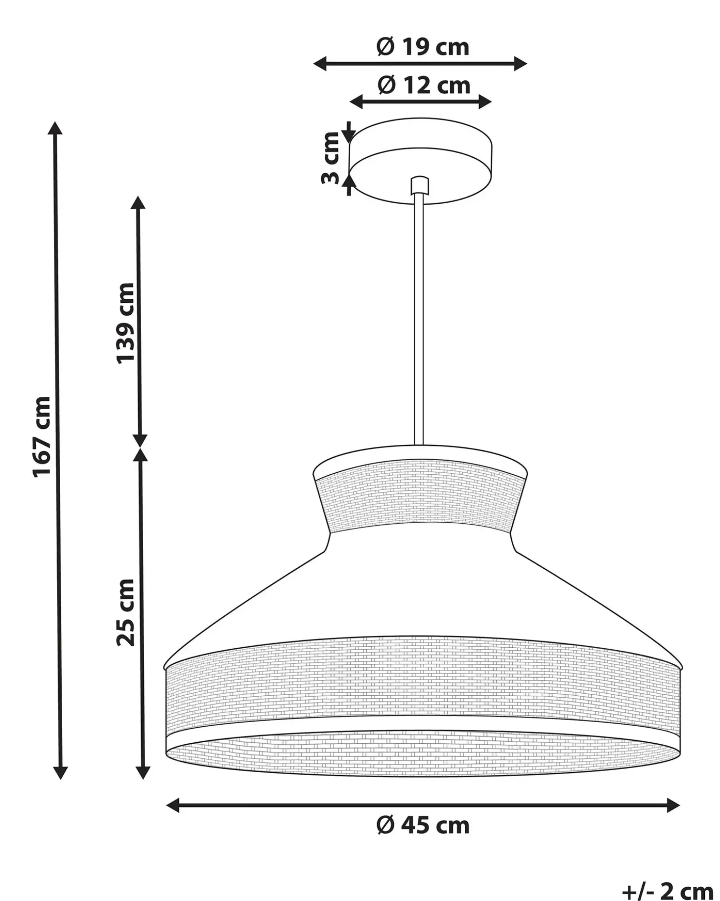 Lampadario BATALI Rattan Beige