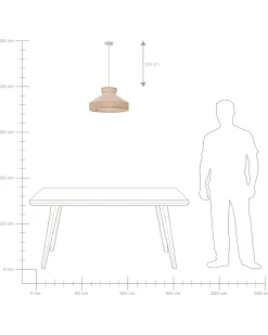 Lampadario BATALI Rattan Beige
