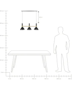 Lampadario BELES Metallo Nero