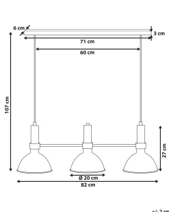 Lampadario BELES Metallo Nero