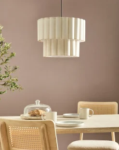 Lampadario BELESSA Lino Beige chiaro