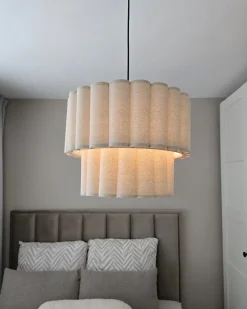 Lampadario BELESSA Lino Beige chiaro