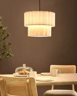 Lampadario BELESSA Lino Beige chiaro
