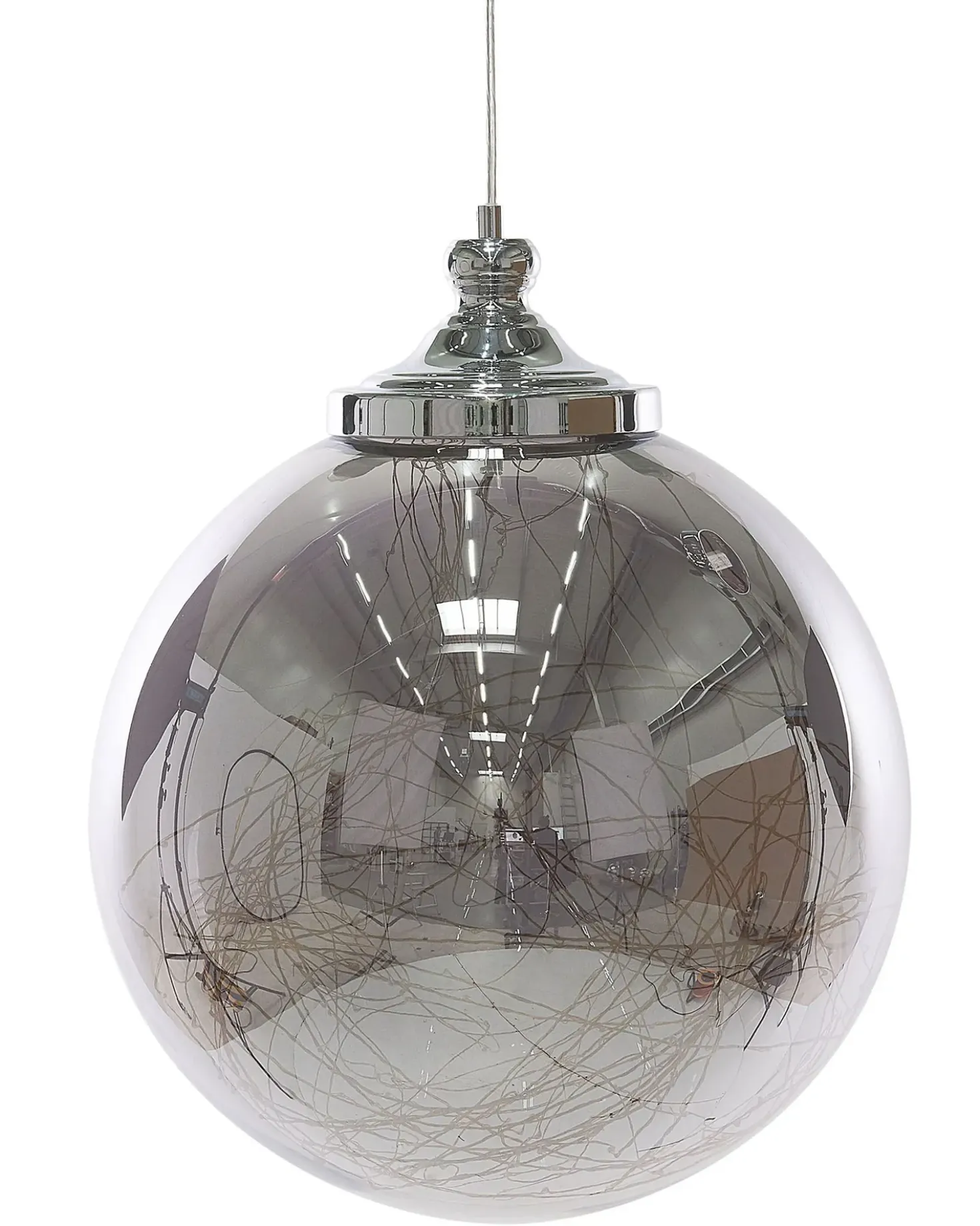 Lampadario BENI Vetro Argento