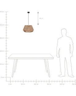 Lampadario BIRAU Iuta Naturale