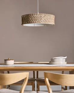 Lampadario BLONDIN Corda di carta Naturale