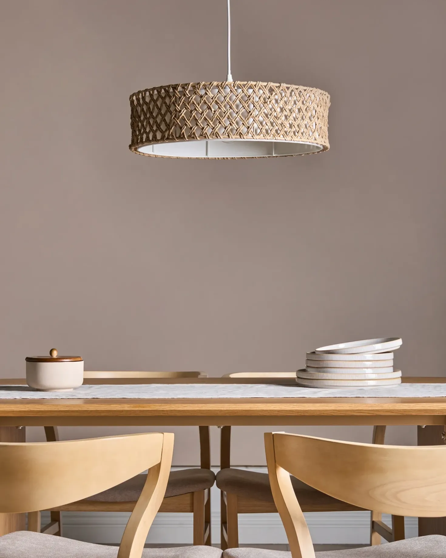 Lampadario BLONDIN Corda di carta Naturale