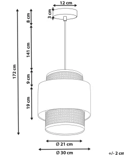 Lampadario BOERI Rattan Senape