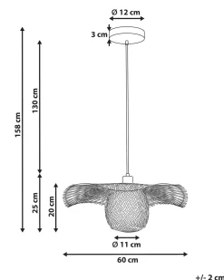 Lampadario BONITO Bambù Marrone chiaro