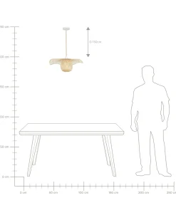 Lampadario BONITO Bambù Marrone chiaro