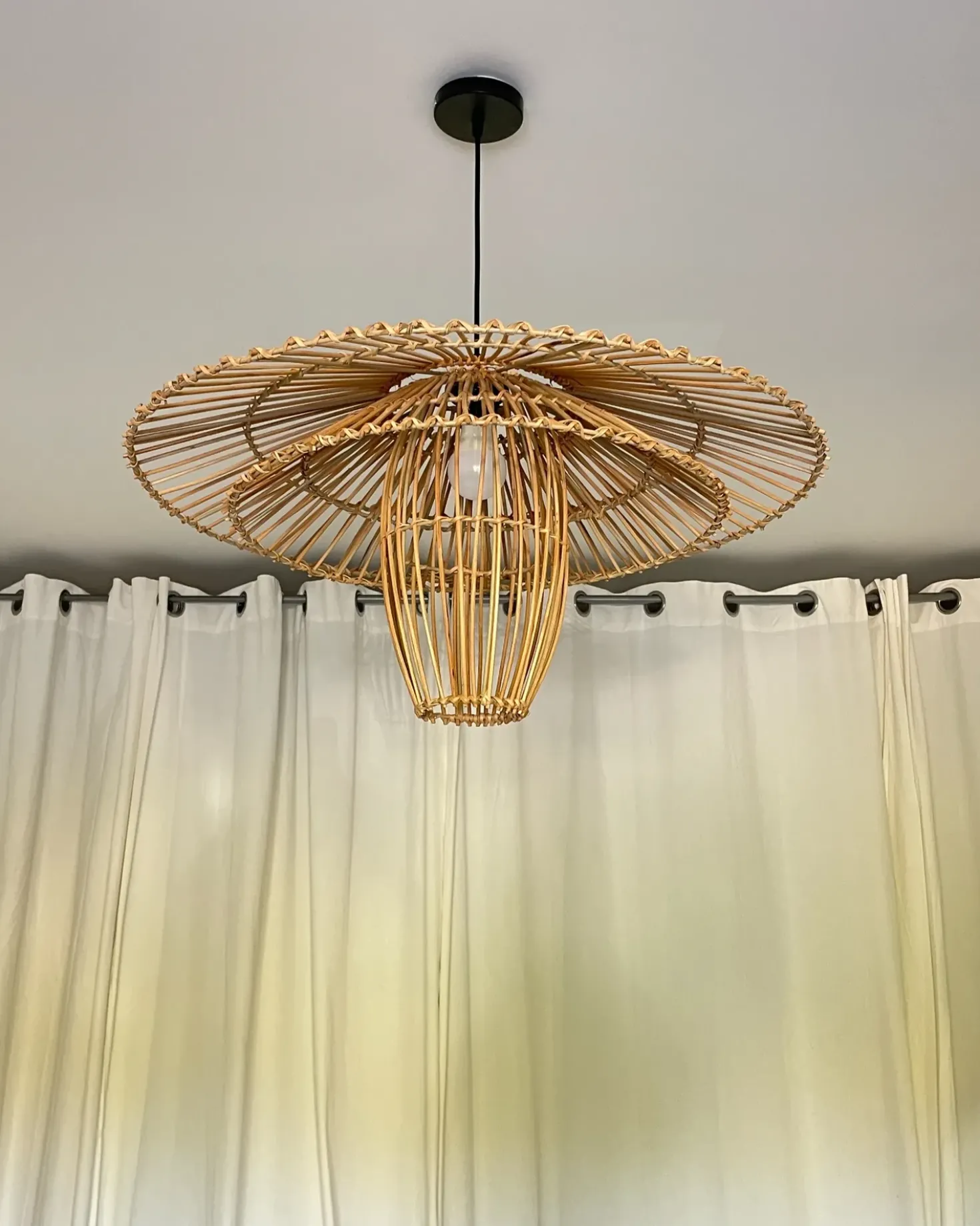 Lampadario BOTIJAS Rattan Naturale