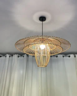 Lampadario BOTIJAS Rattan Naturale