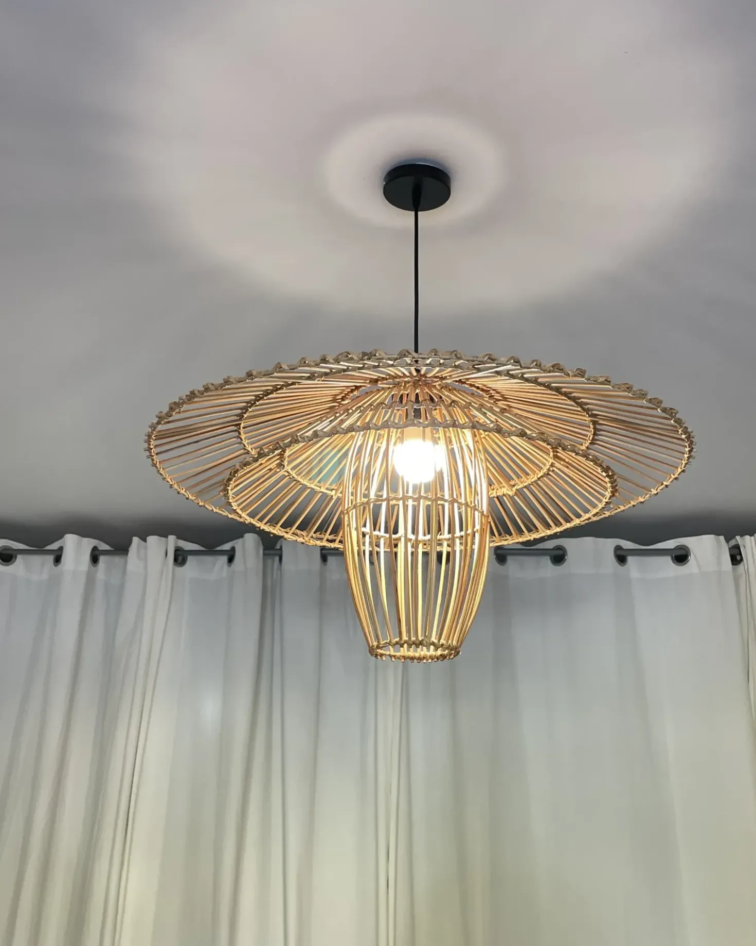 Lampadario BOTIJAS Rattan Naturale