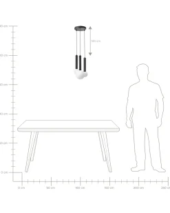Lampadario BOUES Metallo Nero
