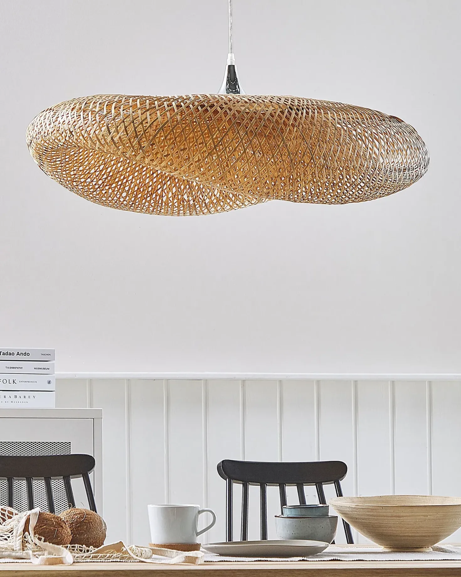 Lampadario BOYNE Bambù Marrone chiaro