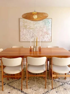 Lampadario BOYNE Bambù Marrone chiaro