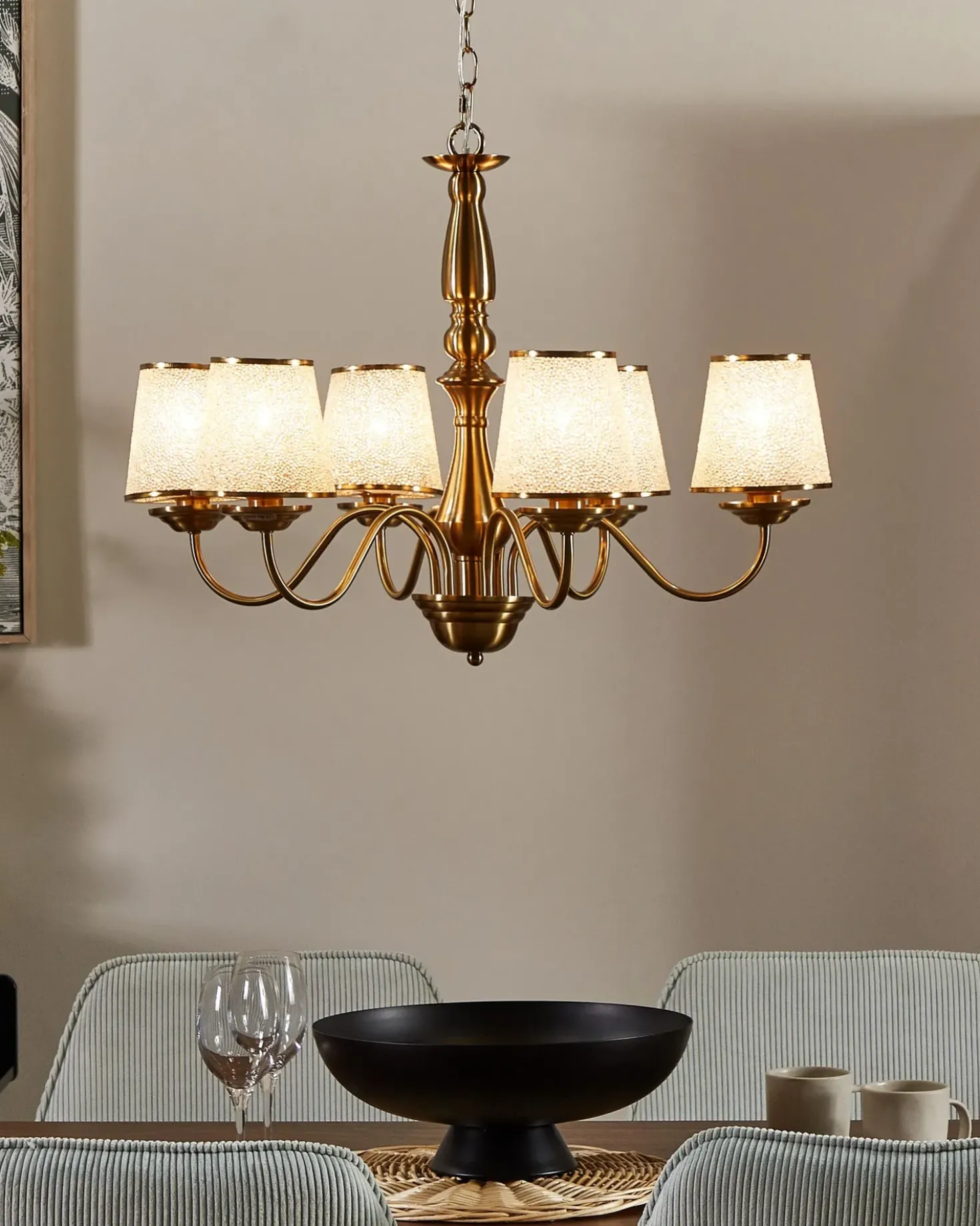 Lampadario BRADANO Metallo Ottone
