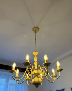 Lampadario BRITHON Metallo Bianco