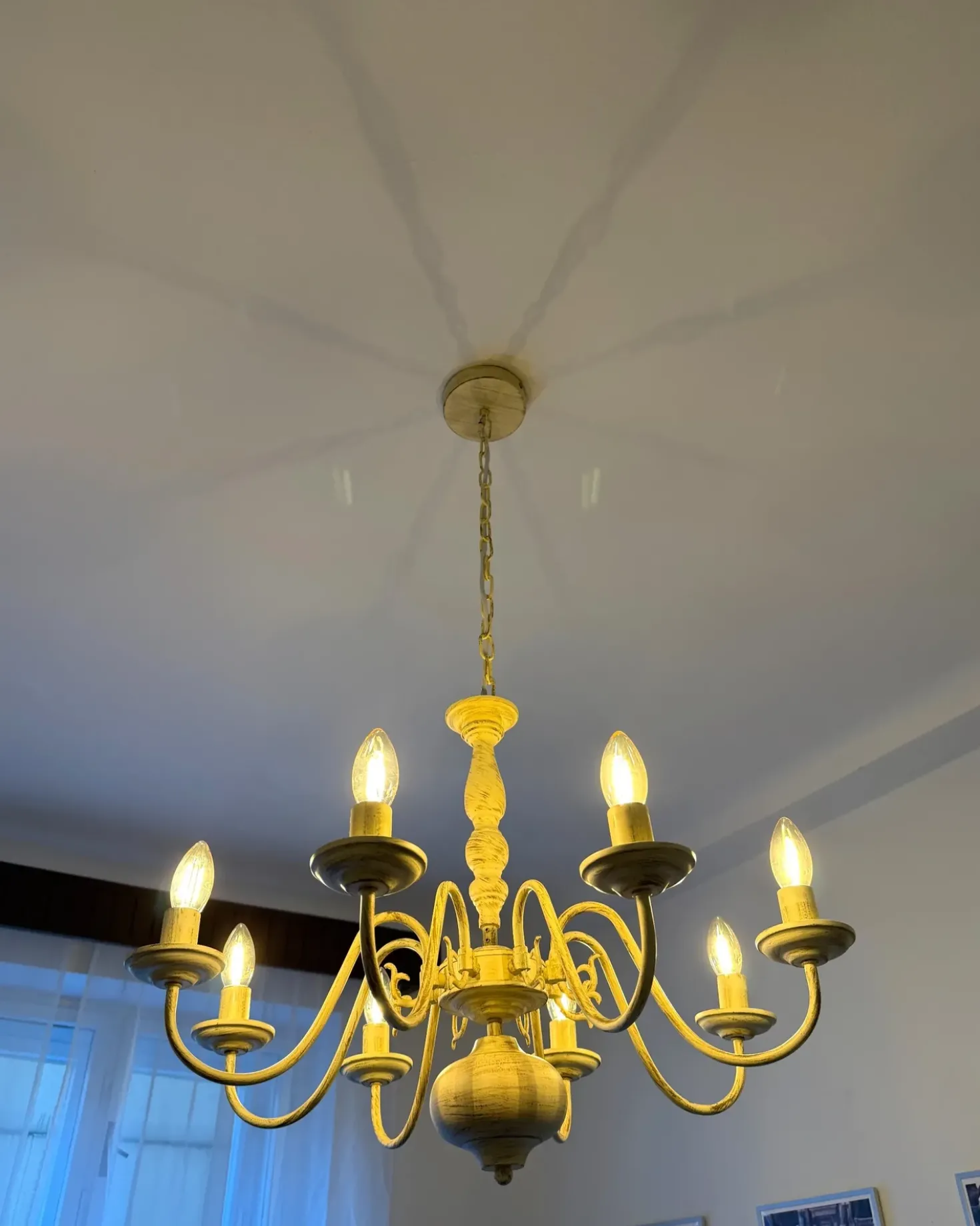 Lampadario BRITHON Metallo Bianco