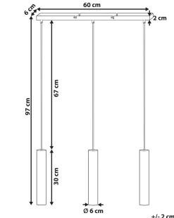Lampadario BROSNA Metallo Ottone